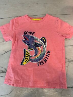 Mini Boden BoysPink 'Gone Fishing' Graphic Tee
